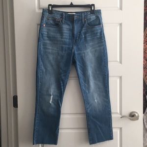 NWT Madewell High Rise Slim Crop Boyjean Size 26